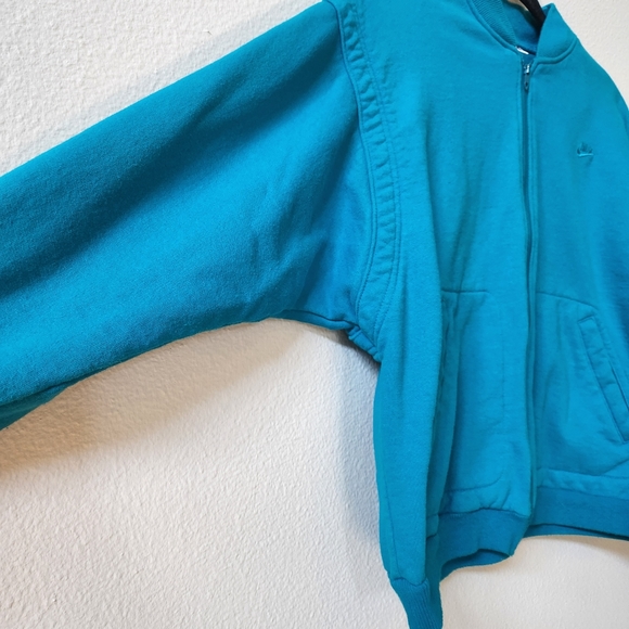 Vintage, 90s, Nike Full Zip Sweatshirt Jacket in Teal - Picture 4 of 10